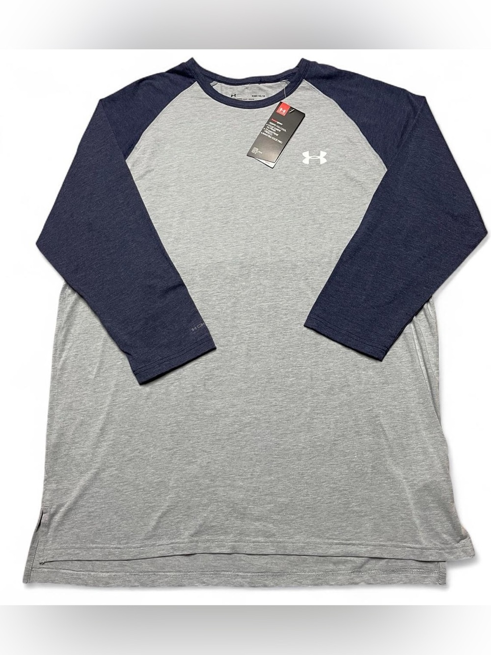 Under Armour 3/4 Sleeve Super Light Loose Fit Baseball Style Shirt Heat Gear NWT